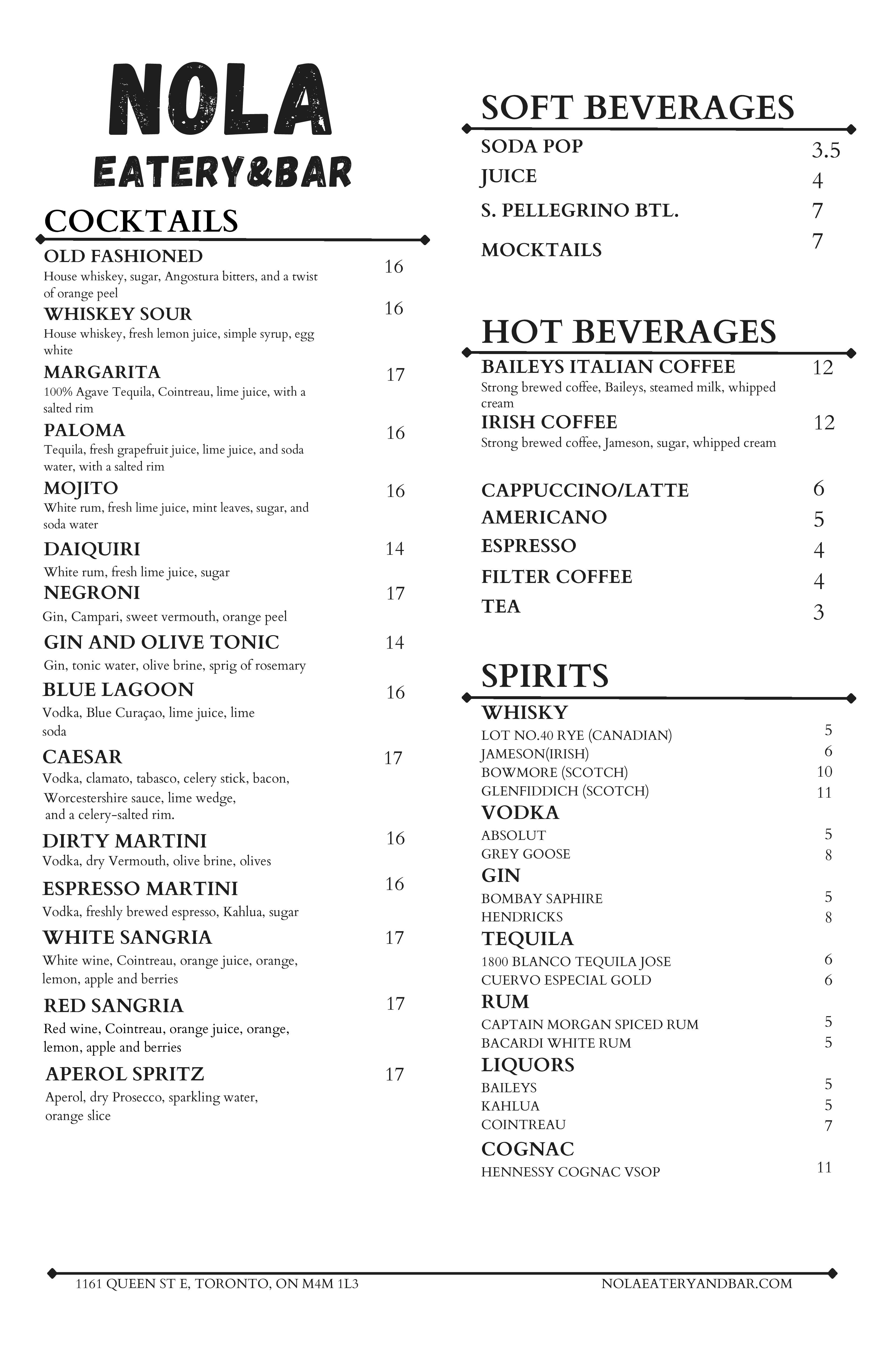 COCKTAILS AND spirits